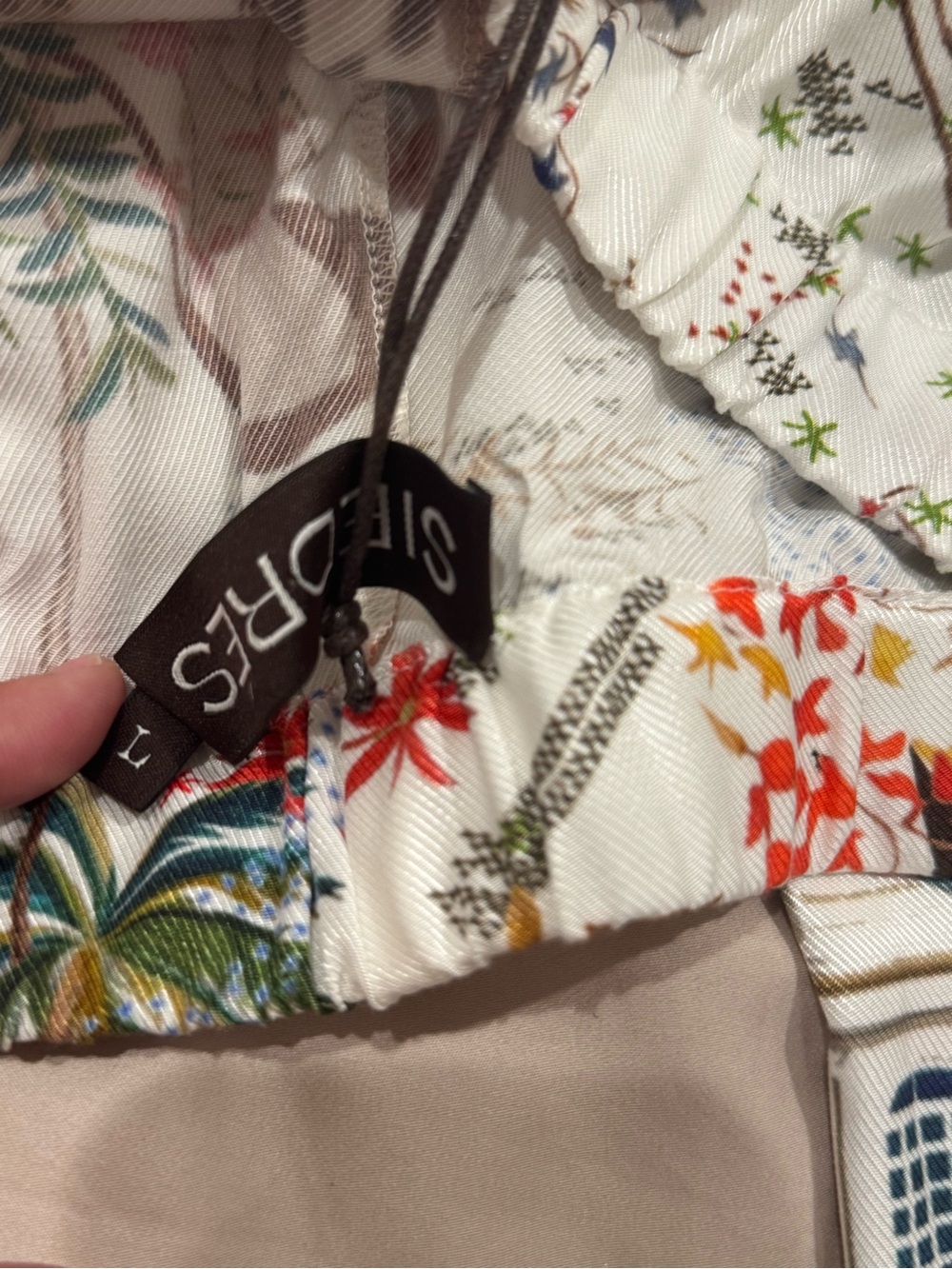NWT SIEDRÉS MAISON PRINT STRAIGHT-LEG DRAWSTRING PANTS - Picture 6 of 7